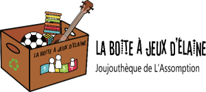 Logo La boîte à jeux d'Élaine, joujouthèque de L'Assomption